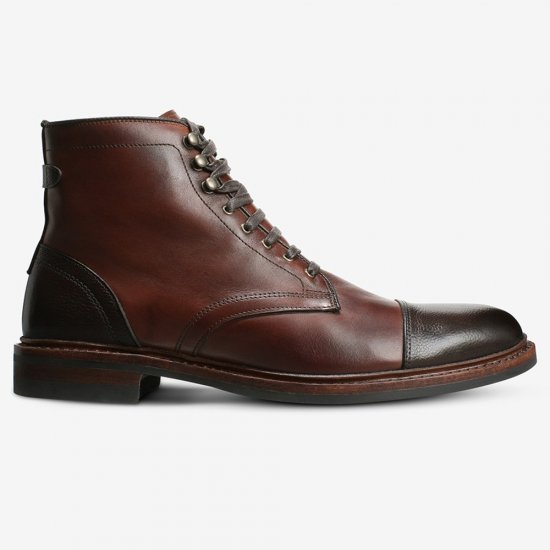 Allen Edmonds Landon Cap-toe Boot Chili / Brown 4wVufATK