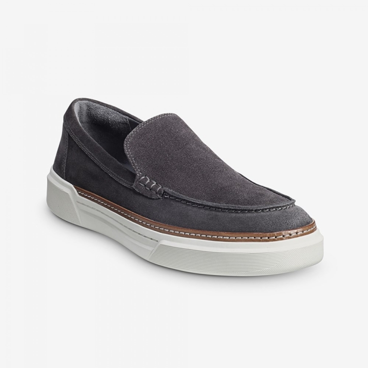 Allen Edmonds Burke Venetian Slip-on Sneaker Grey Suede DnoBpPSe - Click Image to Close