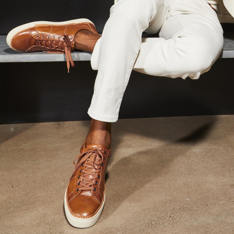 Allen Edmonds Porter City Derby Sneaker Walnut Brown kj1uGw3F - Click Image to Close