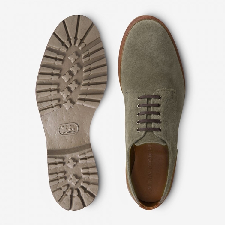 Allen Edmonds Discovery Suede Derby Shoe? Clove / Cognac GevRa7AN - Click Image to Close