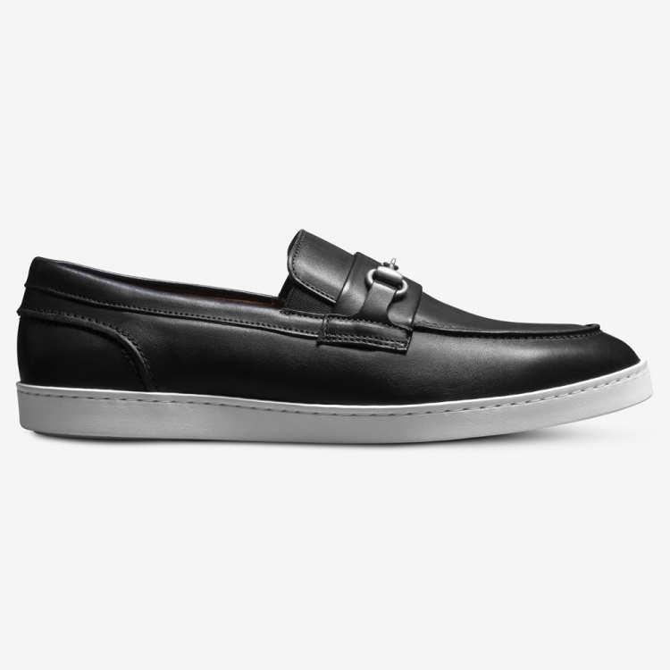 Allen Edmonds Randolph Bit Slip-on Sneaker Black Leather TYlKOZLT - Click Image to Close