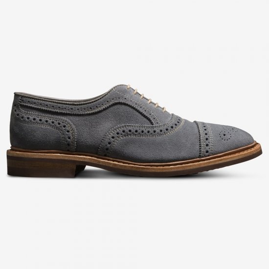 Allen Edmonds Strandmok Suede Cap-toe Oxford with Dainite Rubber Sole Slate Grey Suede cTVt0iT2