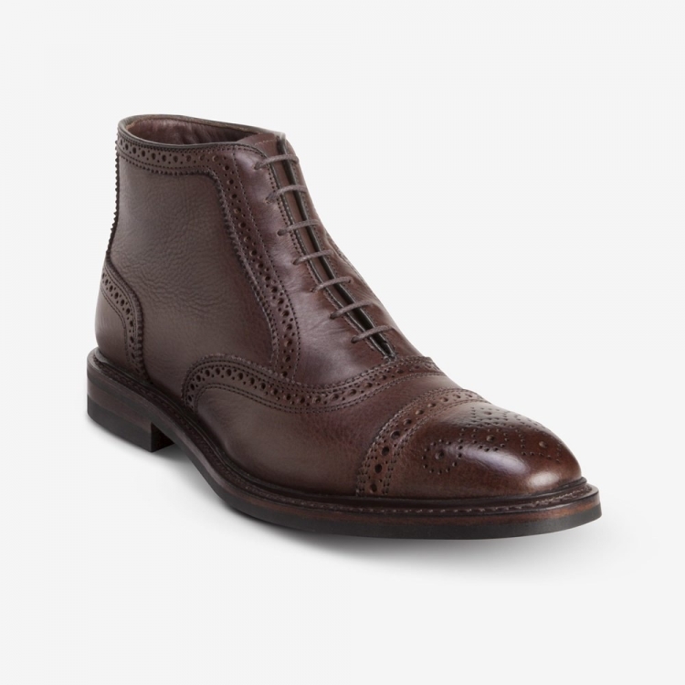 Allen Edmonds Hamilton Cap-toe Oxford Dress Boot Brown Tumbled x3Nhaes2 - Click Image to Close