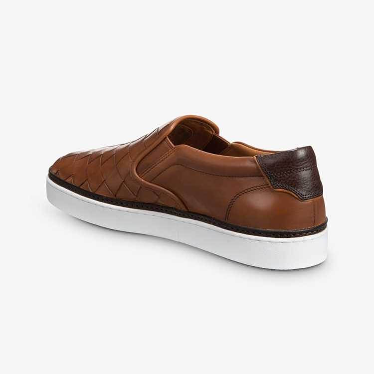 Allen Edmonds Alpha Woven Slip-on Sneaker Tan n4o41oSY - Click Image to Close