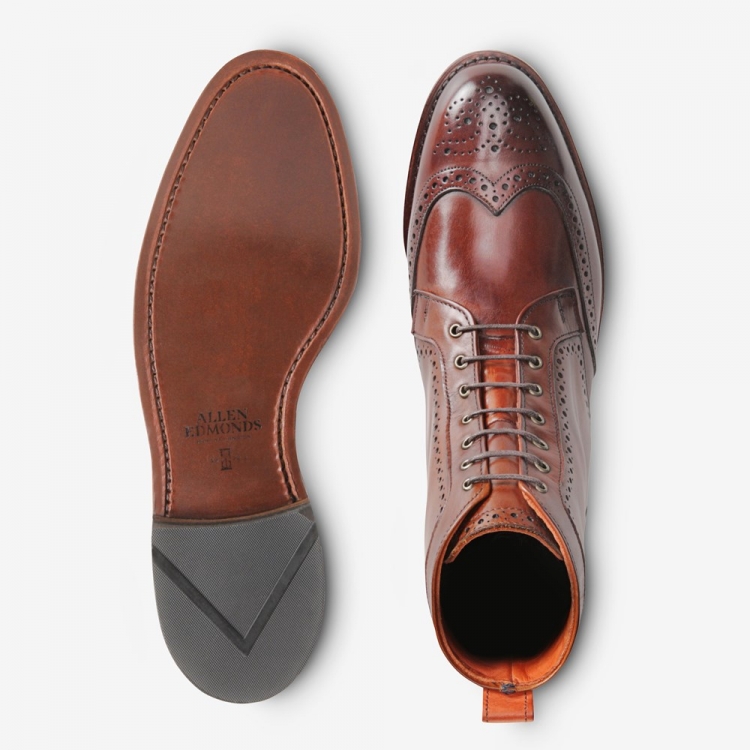 Allen Edmonds Dalton Wingtip Dress Boot? Dark Chili JhKnaYxC - Click Image to Close