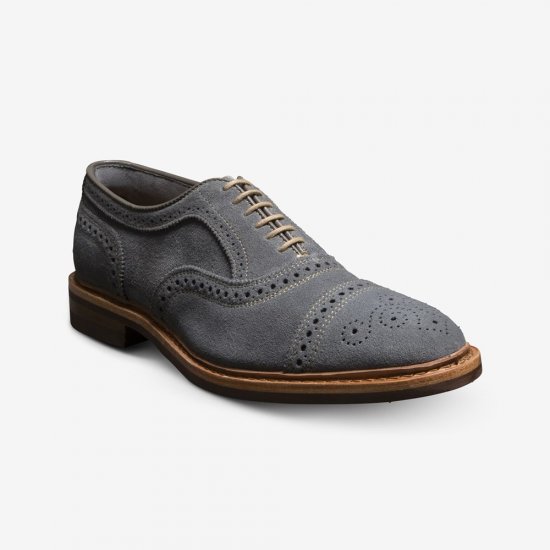 Allen Edmonds Strandmok Suede Cap-toe Oxford with Dainite Rubber Sole Slate Grey Suede cTVt0iT2