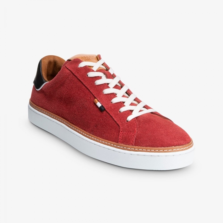 Allen Edmonds Alpha Lace-up Sneaker Crimson Suede Mw5aNeIw - Click Image to Close