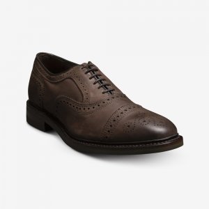 Allen Edmonds Strandmok Cap-toe Oxford with Dainite Rubber Sole Brown Nubuck YvA8EAC8