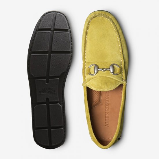 Allen Edmonds Sebastian Bit Driving Loafer Citron Suede DD0nuanD