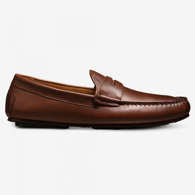 Allen Edmonds Super Sport Penny Loafer Dark Chili Leather 5cz6SFIQ - Click Image to Close