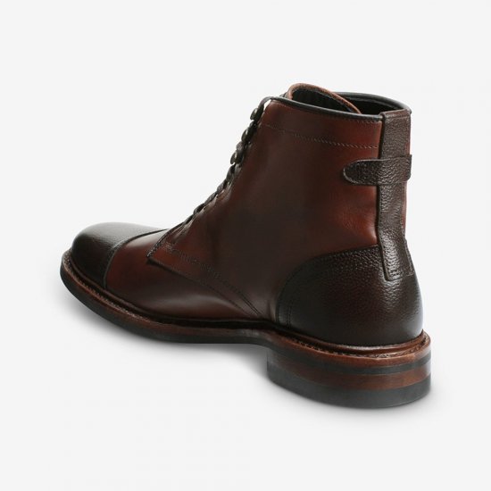 Allen Edmonds Landon Cap-toe Boot Chili / Brown 4wVufATK