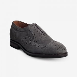 Allen Edmonds Neumok Suede Wingtip Oxford? Grey n9RE7YoB