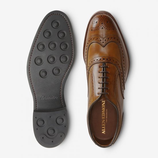 Allen Edmonds McAllister Wingtip Oxford Dress Shoe with Dainite Sole Walnut Brown pqf9NyqP