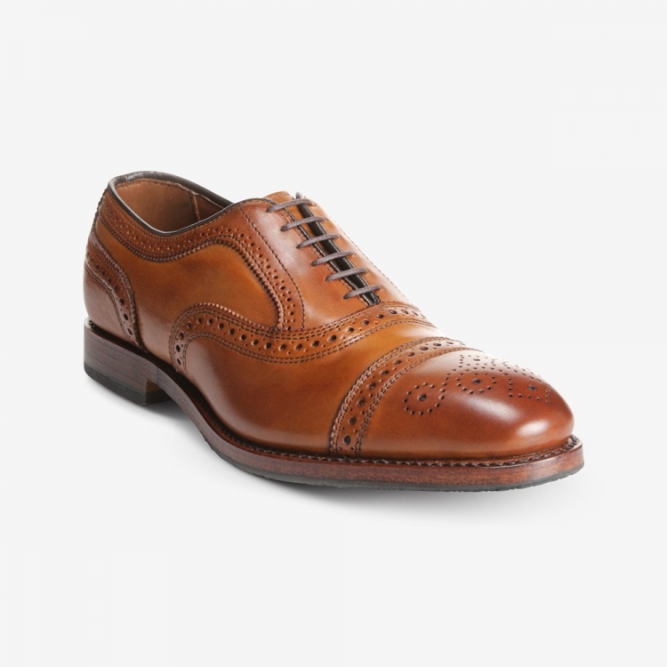 Allen Edmonds Strand Cap-toe Oxford Dress Shoe with Combination Tap Sole Walnut Brown vHwWC2AV - Click Image to Close