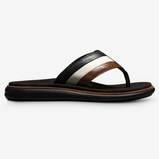 Allen Edmonds Naples Signature Thong Sandal AE Signature Flag Leather JqwQAuY6