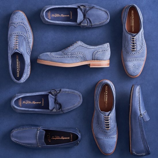 Allen Edmonds Neumok Suede Wingtip Oxford? Blue oo4Me6Tu