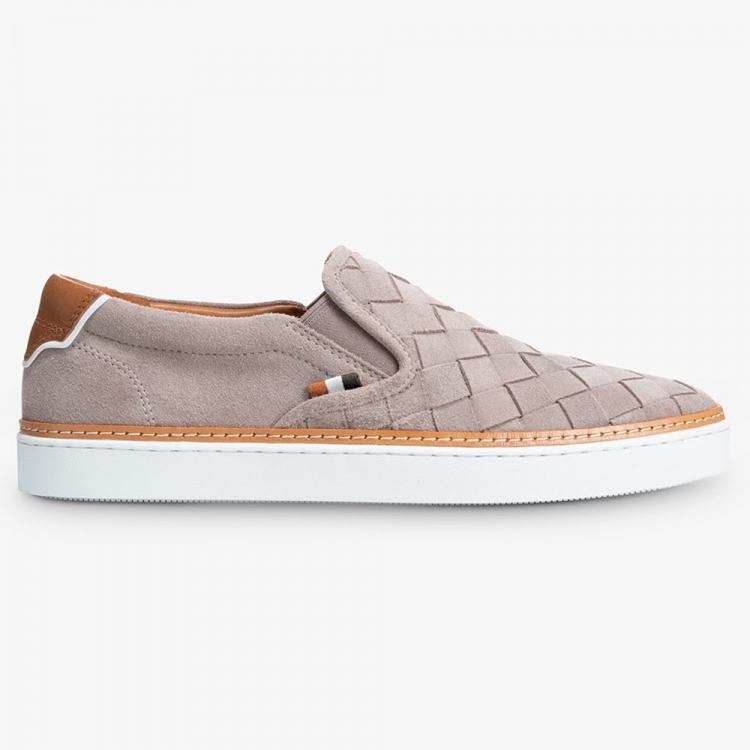 Allen Edmonds Alpha Woven Slip-on Sneaker Pewter Grey Suede 1QmW7AmY - Click Image to Close