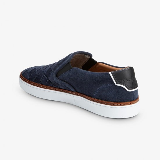 Allen Edmonds Alpha Woven Slip-on Sneaker Sea Navy Suede gCYi0Kc7