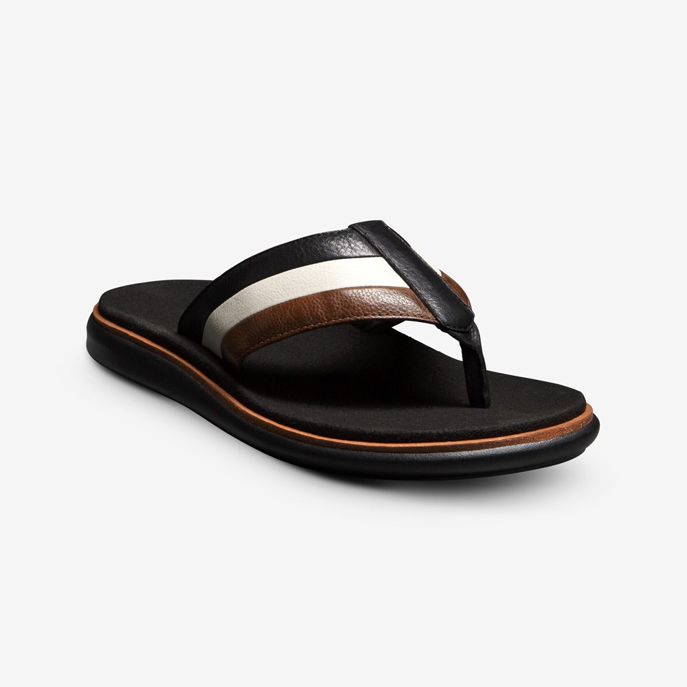 Allen Edmonds Naples Signature Thong Sandal AE Signature Flag Leather JqwQAuY6