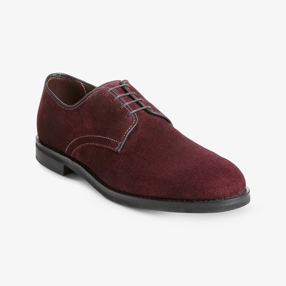 Allen Edmonds Nomad Suede Plain-toe Derby Burgundy dGFzABq8